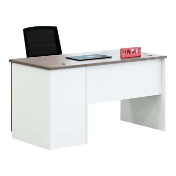 红心 单人位职员桌，JHXPF115 板式职员桌含固定柜 1400*700*750mm 北欧柚木色 售卖规格：1张
