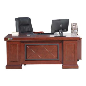 红心 办公桌油漆班台大班桌，JHXYQ08 中式老板桌 1600*800*760mm 红棕色 售卖规格：1张