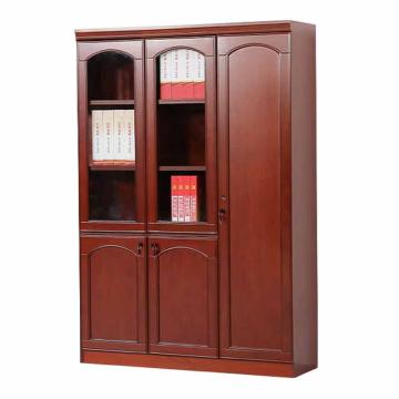 红心 油漆右三门文件柜，JHXYQ16 文件柜木质贴皮办公柜 1357*400*2000mm 红棕色 售卖规格：1个