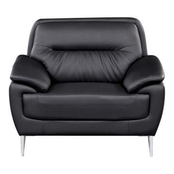 红心 会客沙发单人位，JHXSF39 钢制脚牛皮沙发 980*800*850mm 黑色 售卖规格：1张