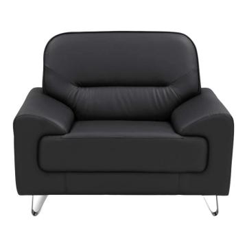 红心 现代单人位沙发，HXSF91 钢制脚西皮沙发 630*840*900mm 黑色 售卖规格：1张