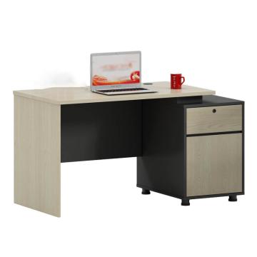 红心 职员办公桌，HXJJ-129 板式职员桌 1200*600*750mm 木色+铁灰 售卖规格：1张