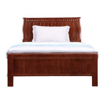 中芯 1.5米实木双人床，QLZX162 双人床卧室胡桃色 1500*2000mm 胡桃色 售卖规格：1张