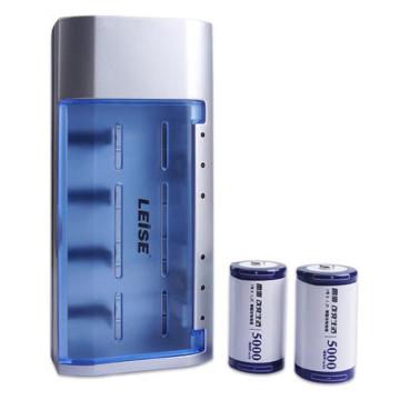 雷摄/LEISE 电池充电器套装，LS-902 （配2节1号5000毫安充电电池+四槽充电器）适用于：燃气灶/热水器 售卖规格：1套