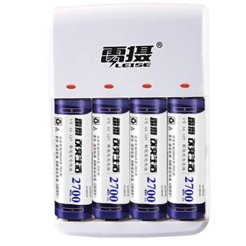 雷摄/LEISE 电池充电器套装，LS-805 (配4节5号2700毫安充电电池+4槽智能快速充电器）适用:麦克风/玩具 售卖规格：1套