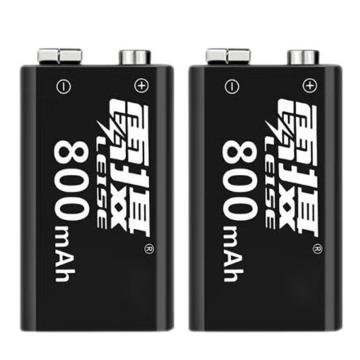 雷摄/LEISE 9V/USB-Type-C充电锂电池，9VUSB锂电池800mAhX1 USB-Type-C快充 适用:万用表/玩具遥控器/烟感探测器 售卖规格：1盒