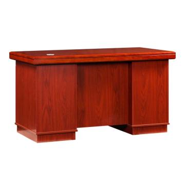 中芯 油漆木贴皮班台，QLZX98 办公桌班台油漆经理桌 1400*700*760mm 红棕色 售卖规格：1张