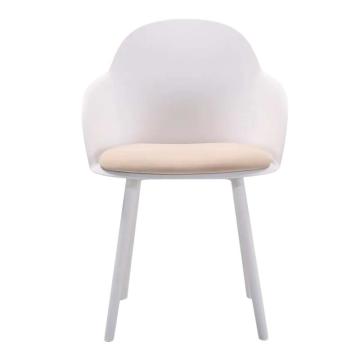 中芯 塑胶洽谈椅，QLZX179 休闲洽谈椅塑胶椅 545*530*800mm 白色 售卖规格：1张