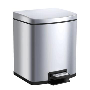 科力邦 不锈钢垃圾桶 脚踏静音方形垃圾桶，KB1099 9L 售卖规格：1个