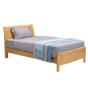 中芯 1.2米实木单人床，QLZX159 原木色木质双人床卧室 1200*2000*1000mm 原木色 售卖规格：1张