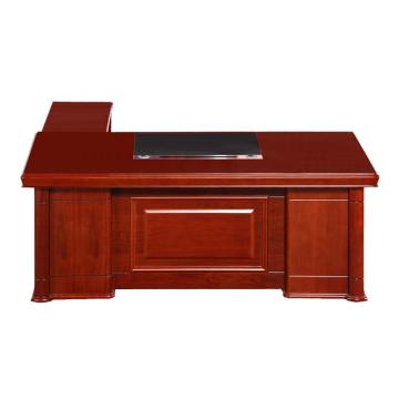 中芯 油漆木贴皮班台，QLZX111 2.4米办公桌木质贴皮班台 2400*1150*760mm 红棕色 售卖规格：1张