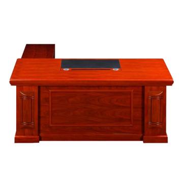 中芯 油漆木贴皮班台，QLZX105 油漆办公桌主管桌木班台1.8米班桌 1800*900*760mm 红棕色 售卖规格：1张