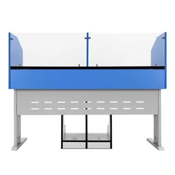 中芯 台式电脑桌，ZXDNZ-22 双人台式电脑桌办公桌机构课桌 1400*600*750/1050mm 蓝色 售卖规格：1张