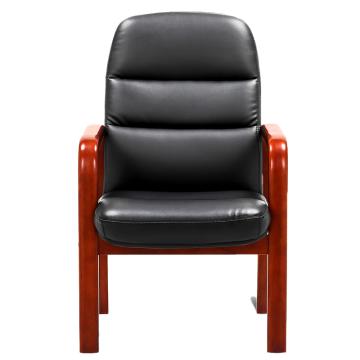 中芯 木质脚西皮班前椅，QLZX121 西皮会议椅老板椅 625*750*1020mm 黑色 售卖规格：1张