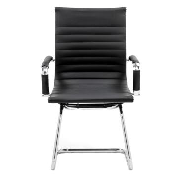 中芯 钢架西皮弓形椅，QLZX48 西皮弓形椅会议室 570*550*940mm 黑色 售卖规格：1张