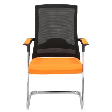 中芯 网布弓形椅，QLZX210 拼色培训椅弓形椅 630*630*990mm 黑色+橙色 售卖规格：1张