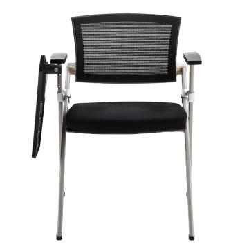 中芯 网布折叠椅，ZXLH-52 桌椅一体椅折叠椅带小桌板 600*530*820mm 黑色 售卖规格：1张