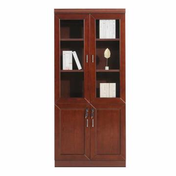 中芯 油漆木贴皮文件柜，ZXLH-236 油漆木贴皮档案柜中两门文件柜 900*400*2000mm 红棕色 售卖规格：1个