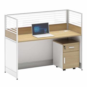 中芯 板式办公桌含活动柜，ZXLH-129 单人位屏风卡座职员办公桌 1200*600*1100mm 白色 售卖规格：1张