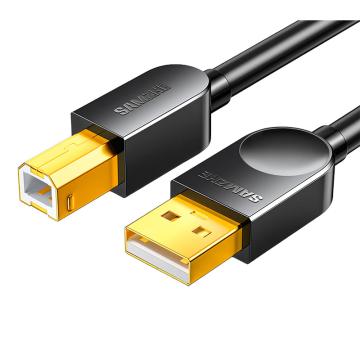 山泽 打印机数据线，SD-10C  1米 USB2.0高速打印机数据线AM/BM方口USB黑色 售卖规格：1条