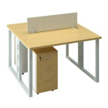 优企 现代简约办公桌，优企Z1008 职员桌组合员工位电脑桌 2人位含柜 1200*1200*750mm 售卖规格：1张