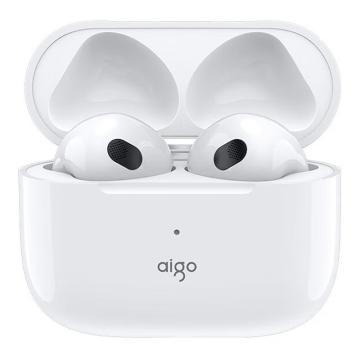 爱国者/aigo 真无线蓝牙耳机，T60 迷你通话降噪 蓝牙5.1 半入耳耳机 白色 售卖规格：1台