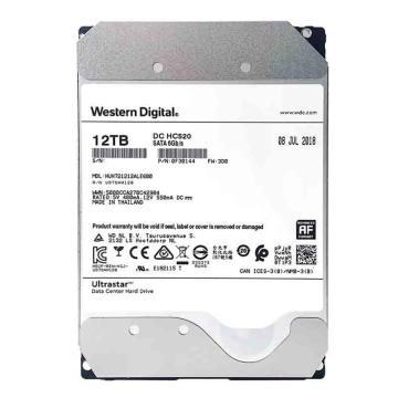 西部数据/WD 企业级氦气硬盘，HUH721212ALE600 Ultrastar HC520 SATA 12TB 7200转 256MB CMR 售卖规格：1个