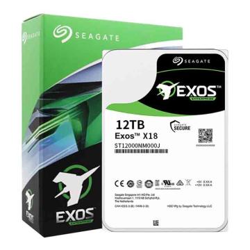 希捷/Seagate 企业级硬盘，ST12000NM000J 12TB 256MB 7200RPM CMR垂直 SATA 希捷银河Exos X18系列 售卖规格：1个