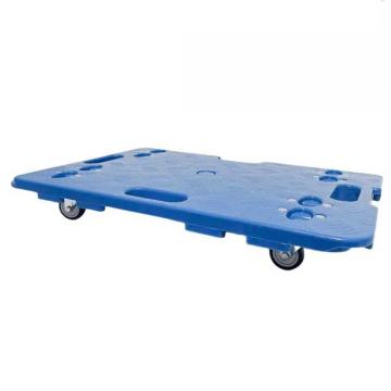 谦格 塑料可拼接式方型万向轮搬运托盘乌龟平板推车，蓝PCW01,2寸橡胶轮,60*40cm,承重100kg 售卖规格：1个