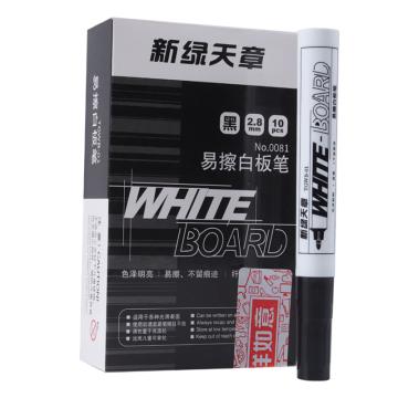 新绿天章 白板笔TGWB-01，0081 笔芯2.8mm/黑色/10支 售卖规格：1盒