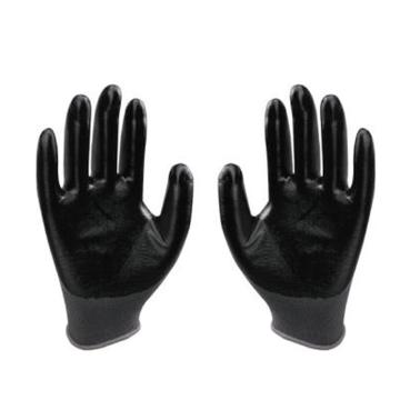 星宇 13针涤纶丁腈涂层手套，N2003，M 黑色 售卖规格：1副