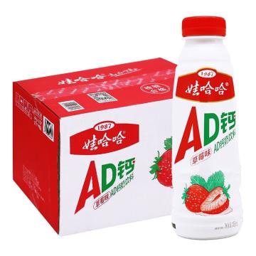 娃哈哈 AD钙奶，450ml*15瓶（一件代发） 草莓味 售卖规格：1箱