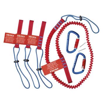 凯尼派克/KNIPEX 防护（防坠落）系列组件，00 50 04 T BK 绳带*1、适配系绳*3、螺纹锁扣*2 售卖规格：1套