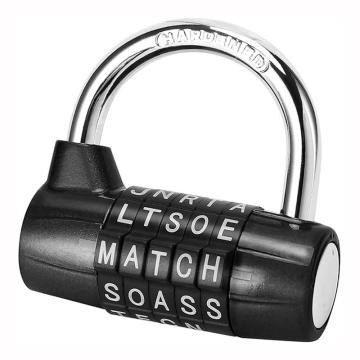 炬芯 U型5位字母密码锁，ZUZ655 黑色 锁体宽65mm 锁钩直径7mm 售卖规格：1个