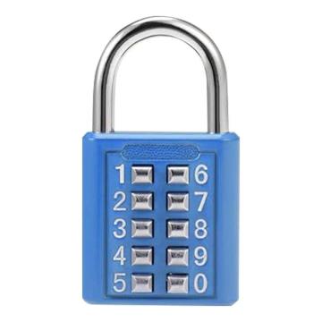 炬芯 10位按键密码锁，ZAJ103 蓝色 锁体宽度40mm 固定密码 售卖规格：1个