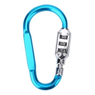 炬芯 铝合金密码锁挂扣，ALD653 小号 蓝色 锁钩直径6mm 售卖规格：1个