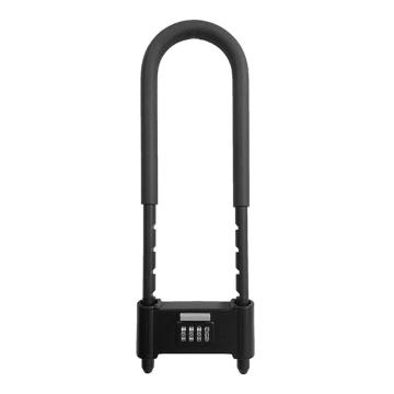 炬芯 可调节U型密码锁，U350 黑色 总长度35cm 可锁定范围16-28cm 售卖规格：1个