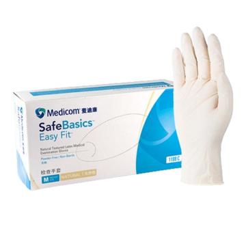 麦迪康/MEDICOM 一次性乳胶检查手套，1188D，大号 乳白色，无粉，麻面，6.0g，100只/盒，10盒/箱 售卖规格：500双/箱