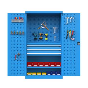 尔迈 重型工具柜,含1层板,三抽,带挂板，EM-GJG-05 1000×500×1800mm 售卖规格：1台