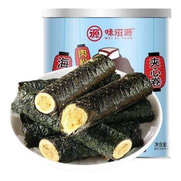 味滋源 休闲零食，海苔夹心卷 肉松味100g （一件代发） 售卖规格：1罐