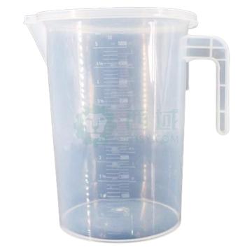 冰禹 加盖PP塑料量杯，BYA-485 5000ml加盖 5000ml加盖，带把手，带刻度 售卖规格：1个