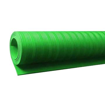 哈德威 绿色绝缘橡胶板，HDJYXJB0010 宽1000*厚5.0mm（长约10m） 密度2，约80KG/卷，默认是条纹面 售卖规格：1卷
