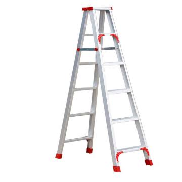 链工 铝合金人字梯，3/19-lhjrzt1.8 铝合金梯子1.8米高红，塔板数：6，额定载荷（kg）：150  人字高度（mm）：1700 售卖规格：1个