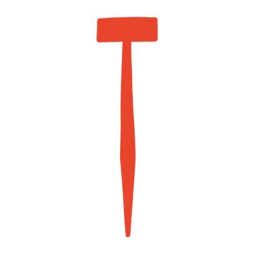 安赛瑞 立体高杆插地牌，红色，10×36cm，530313 售卖规格：100个/包