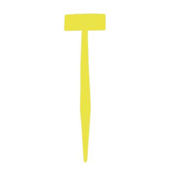 安赛瑞 立体高杆插地牌，黄色，10×36cm，530314 售卖规格：100个/包