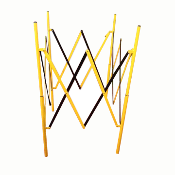 安赛瑞 人孔伸缩围栏（黄/黑）130×130×78cm，11703 售卖规格：1套