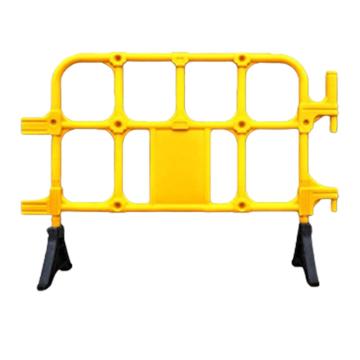 安赛瑞 组合式塑料铁马护栏（黄）140×100cm，12862 售卖规格：1个