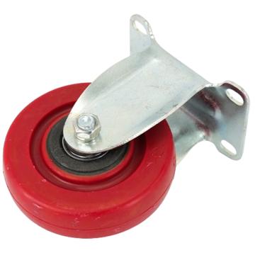 海斯迪克 PVC红色单配脚轮，HKZ-20 4寸定向轮 海斯迪克 PVC脚轮红色全包货架手推车轱辘工业轮子（2个起售） 售卖规格：1个