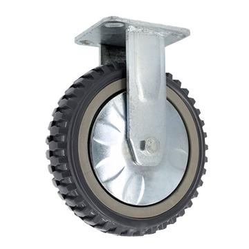 海斯迪克 风火轮，HKCL-700 8寸定向轮 高强度聚氨酯脚轮重型工业烽火轮子 售卖规格：1个