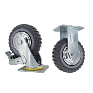 海斯迪克 风火轮，HK-780 6寸（2刹车+2定向） 聚氨酯脚轮 耐磨轻音重型工业轮子 售卖规格：4个/组